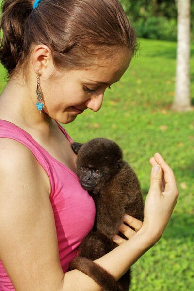 MOnkey boob snuggle