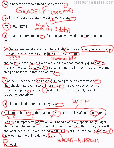 Idiot's Argurment for Pluto
