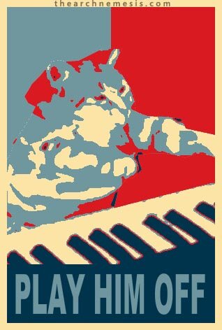 Keyboard cat play him off obamicon