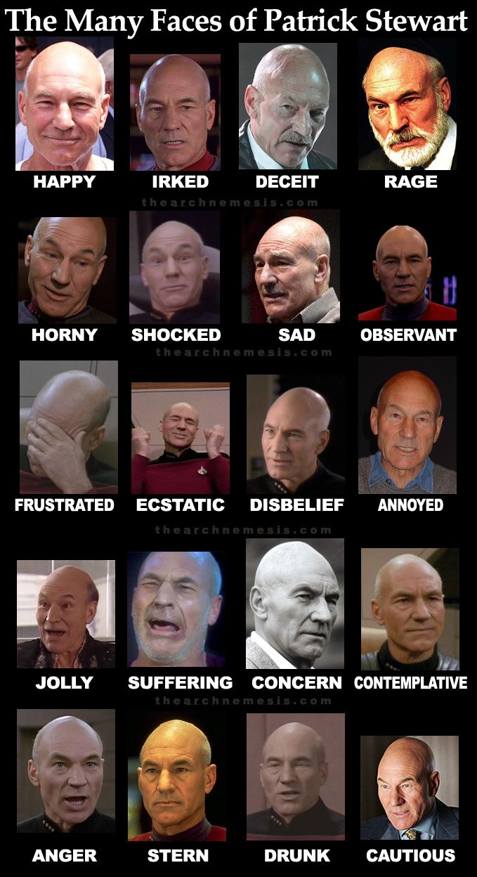 The Many Faces of Patrick Stewart