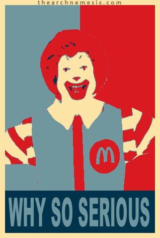 Ronald McDonald Why So Serious Obamicon