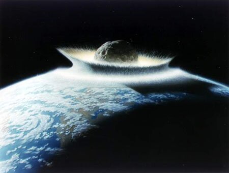 Asteroid comet collision