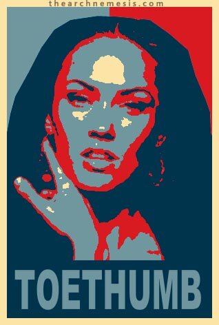 Megan Fox Toe Thumb Obamicon