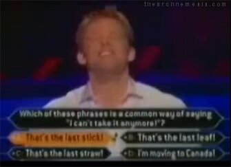 Millionaire fail last stick