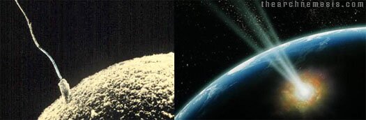 Sperm Egg vs Comet Earth